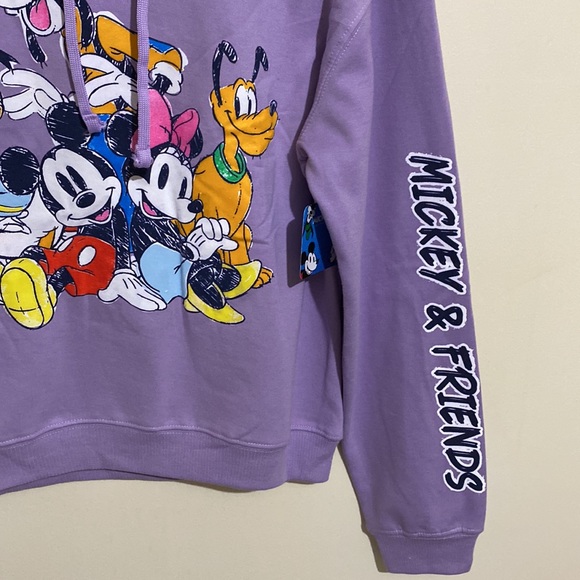DISNEY Mickey and Friends Womens Fleece Hoodie Purple - Picture 6 of 7